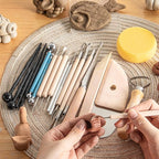23PCS Clay Tools Sculpting, Ceramic & Pottery Modeling Tool, Ceramics Tools Set, Polymer Tools Kit, Air Dry Clay Tools for Carving, Molding, Pottery Wheel, Crafting Supplies, Pros, Beginners, Adults