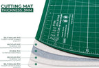 Elan Cutting Mat A3 Green, Self Healing Cutting Mat 12x18 Inch, 5-Ply Craft Board Green, Hobby Board for Crafts 12x18 Inch