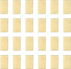 ImpressArt - Premium Metal Stamping Rectangle Blanks for Metal Stamping and Jewelry Making (24 Pack) (11/16" x 1 1/4" Rectangle w/Hole, Brass)