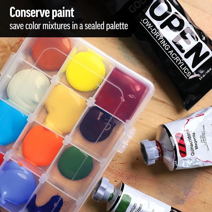 OPEN Slow-Drying Acrylics by GOLDEN, Cerulean Blue Chromium, 2 fl oz. tube, Professional Acrylic Paint, Semi-Transparent