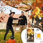 Hiboom 33 Pcs Halloween Party Supplies for Adults, Halloween Decoration Include Potato Sack Race Bags Bean Bag Toss Supply 3 Legged Race, Egg Spoon, Inflatable Spider Ring Toss