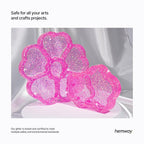 Hemway Polyurethane & Epoxy Resin Glitter 100g / 3.5oz Metallic Crystal Flake Additive for Flooring Jewelry Tumblers Glass Pigment - Extra Chunky (1/24" 0.040" 1mm) - Baby Pink Iridescent