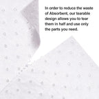PONO 100 Pcs Oil Absorbent Pads, 15x20 in White Heavy Weight Oil-Only Absorbent Pad,Used for Oil Spill Cleaning in Garage Workshop, Reusable, Washable, Durable
