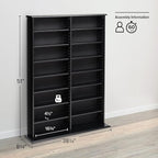 Prepac 2 Column Display Cabinet Media Storage, 38.75" Wide, Black