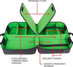 USA Gear XL Trading TCG MTG Deck Box Bag Travel Case - Large MTG Card Storage Bag with Padded Shoulder Strap, Customizable Interior, Weather Resistant - Fits Deck Boxes & Sleeved Cards - Green