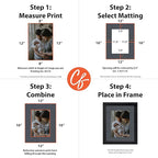 Craig Frames B573 Pre-cut Mat Board for 11x15 Print, 16x20, Graphite Black