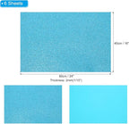 PATIKIL 2mm(1/10") Thick Non Adhesive Glitter Foam Sheet 16x24inch(40x60cm) Blue, EVA Shiny Foam Board for Craft, 6 Pcs