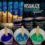 Eye Candy Pigments Premium Purple Mica Powder - Rainbow Violet (50gr) - for Epoxy, Resin, Soap, Paint, Woodworking, Acrylic Pouring, Bath Bombs, Fishing Lures - DIY Arts and Crafts Additive