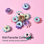 HILAZA Donut Erasers for Kids Bulk, 24 Pieces 3D Cute Fun Monster Erasers for Party Favors Classroom Prizes
