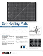 Dahle Vantage 10670 Premium Self-Healing Cutting Mat, 9"x12", 1/2" Grid, 5 Layers for Max Healing, Perfect for Crafts & Sewing, Black