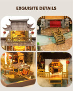 DIY Miniature House Kit, DIY Dollhouse Kit for Adults to Build, Mini House Kit with LED, Mayberry Street Miniatures, Ideal Gifts for Birthday, Valentine Christmas(Wonderland)