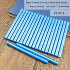 Wax Seal Stick, Ioggtser 20PCS Mini Glue Gun Wax Seal Stick for Wax Seal Stamp, Sealing Wax Sticks for Wedding Invitations, Cards, Envelopes (Sky Blue)
