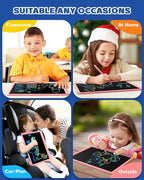 Bravokids 15 Inch LCD Writing Tablet for 3 Year Olds - Electronic Drawing Pad and Doodle Board as Educational Birthday Gifts for Girls and Boys (Pink)