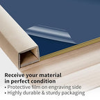 Trotec TroLase | 12"x12"x1/16", 8 Pcs | Navy Blue/Gold | 2 Ply | Modified Acrylic | Laser Engraving Double Color Plastic Sheet | Engraving Blanks for Laser, Saw, Guillotine | Made in USA