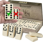 Mega Large 3" Dominoes Set for Adults and Kids – Dominoes Double 6 Classic Board Games – Double Six Domino Set with 28 Tiles and Gift Case, Juegos de Mesa (MEGA)