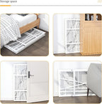 Folding Computer Desk 40 inch Writing Gaming Computer Camping Desk, No Assembly Required Home Office Table, White Marble