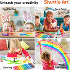 Tempera Paint Sticks, 15 Colors Solid Tempera Paint for Kids, Super Quick-drying, Washable, Works Great on Paper Wood Glass Ceramic Canvas