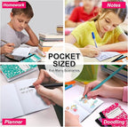 feela Mini Composition Notebook, Cute 30 Pack 5 Pastel Colors Narrow Ruled Mini Composition Books Bulk, Small Pocket Marble Journal Notebooks for Kids Students College, Pocket Size 4.5 x 3.25 in