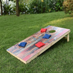 Solid Wood Vintage Cornhole Game Set, Two 4'x2'Cornhole Boards, 8 Cornhole Bags for Indoor and Outdoor Toss Games Competitions, Tournaments