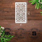 Damask Stencils for Crafts Reusable Texture Stencils Mixed Media Stencil Background Drawing Templates for Painting on Wood Wall Fabrics Crafts Furniture