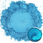 Matio Cerulean Blue Mica Powder for Epoxy Resin, 1.8oz/ 50g Pearlescent Effect Mica Powder Natural Color Pigment for Soap Making, Bath Bomb,Candle Dye,Resin Craft,Paint,Nails Art,Jewelry,Slime Pigment