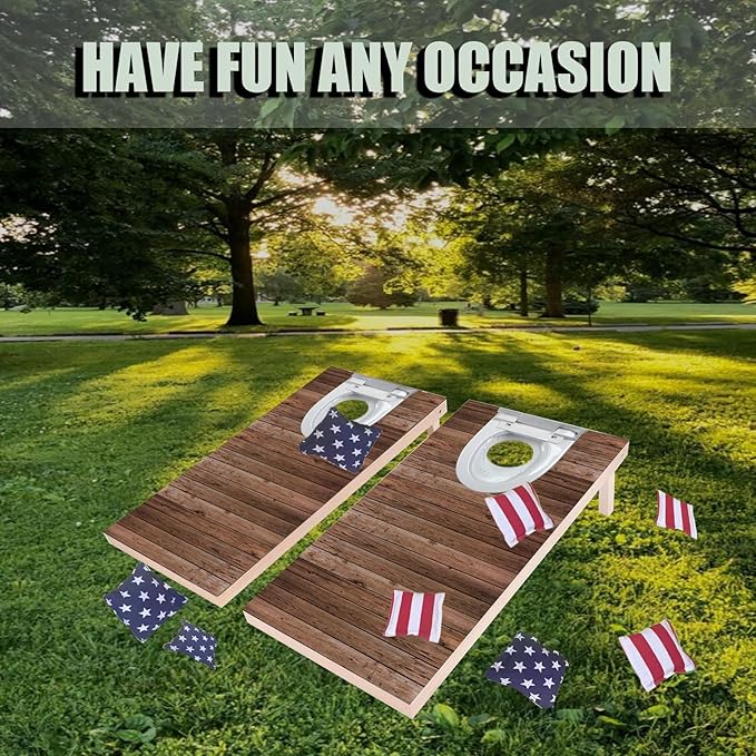 4×2FT Cornhole Board Set,Wooden Corn Hole Games for Adults Bean Bag Toss Game Set, with Corn Hole Bags Set 8,2 Cornhole Boards and a Carrying Case for Wedding/Party/Outdoor/Hiking/Yard