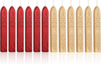 Yoption 12 Pcs Sealing Wax Sticks with Wicks for Wax Seal Stamp, Wedding Invitations, Gift Wrapping, Christmas (Metallic Red and Light Gold)