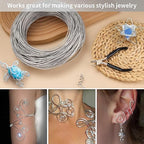 196 Feet Aluminum Wire for Sculpting, 12 Gauge Metal Bendable Wires 2 mm Thickness, Flexible Craft Aluminum Wire for Jewelry Making Beading Floral Soft DIY (Silver)