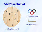 SUNGIFT Hook Ring Toss Game for Adults & Kids - Yard Hooky Ring Tossing Games - Hookie Wall Game Indoor & Outdoor Family Fun - Home, Party, Office, Camping & Backyard Games
