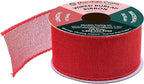 Mandala Crafts Red Burlap Wired Ribbon 2 Inches Wide Jute Ribbons for Crafts - 10 Yds Roll Rustic Burlap Wrap Trim Ribbons for Wreaths Bows Party Decoration