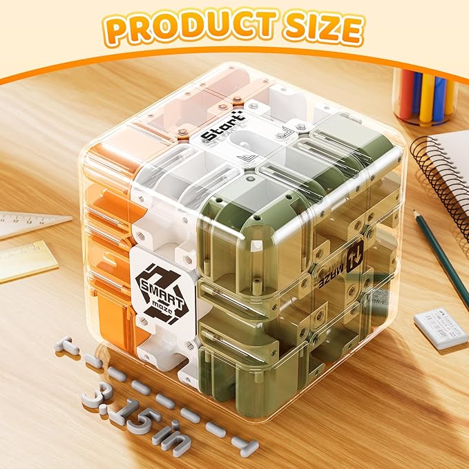 Rubik Race Game, 3D Maze Puzzle Games for Kids 8-12, Color-Match Puzzle Game, Education Sensory Toys Birthday Gift for Adults Kids 8 9+ Year Old Boy