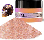 Matio Chameleon Mica Powder, 1.06oz/ 30g Champagne Coral Chrome Powder, Pearlescent Effect Color Shift Pigment for Resin Craft, Soap Candle Dye, Nail Art, Makeup,Bath Bomb,Paint,Slime Pigment