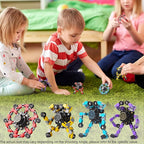 Transformable Fidget Spinners Toys 4 Pcs for Kids and Adults Stress Relief Sensory Toys for Boys and Girls Fingertip Gyros for Party Favors Chrismas Stocking Stuffers Bulk for Teens