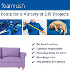 FoamRush 4" x 24" x 24" Gel Memory Foam Upholstery Square Cushion Medium Firm (Chair & Wheelchair Seat Cushion Replacement, Square Foam Dining Chairs, Couch, Sofa, Rubber Padding)