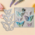 Cutting Dies Metal Stencils Scrapbooking Tools DIY Embossing Template for Paper Card Making Album Arts Crafts Supplies (3D butterfly-9x12.6cm)