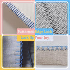 1 PCS 3mm Edge Lock Seam Guide, Mini Sewing Finger Ruler for Hand Sewing, DIY Sewing Kit Tool, Sewing Needle Gauge Measuring Guide, Blue