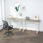 Folding Desk 47 inch No Assembly Required Home Office Table, Writing Gaming Computer Camping Desk, Beige