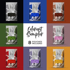 Pifito Oxide Pigment Colorants Sampler - 8 Beautiful Colors for Soap Making Supplies (.25 oz ea) - Red, Blue, Yellow, Pink, Green, Brown, Black, Violet - Bath Bombs Coloring Powder