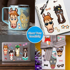 Aowplc 48 Pcs Make A Horse Sticker Sheets Mix and Match for Kids Horse Party Favors Supplies Birthday Gifts Activity Crafts