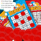 Coopay 1000 Pieces Plastic Poker Chips, Bingo Chips Bulk Learning Counters Disks Poker Card Game, Counting Markers for Math Practice, Game Tokens and Teaching Rewards, 25 mm/ 1 Inch (Red)