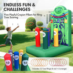 Inflatable Carnival Game with Built-in Blower, Portable Fun Toss Game for Backyard, Outdoor Carnival & Party