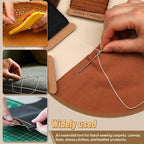 IMZAY Upholstery Repair Kit, Waxed Sewing Thread, 132 Yards Heavy Duty Leather Thread with 14 PCS Upholstery Needles for Leather, Canvas, Bookbinding, Beading, Stitching