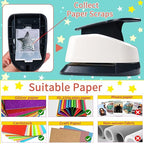Star Hole Punch, Star Punches for Paper Crafts, Stars Paper Puncher Shape, 1 inch Stars Punch for Crafting, Large Hole Puncher, Scrapbook Punches 2 in, 1.5 in, 1 in, 5/8 in, 3/8 in - 5 Pcs