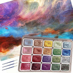 Watercolor Paint Set - Multiple Color Options with Pearlescent Effect, Portable Design, Easy to Mix, Environmental Protection Material, Widely Applicable for Kids and Art Enthusiasts, Perfect for Water Color Paint Sets