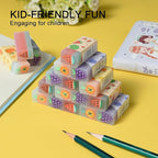 HILAZA 18Pcs Cute Fruit Erasers for Kids Bulk, Kawaii Fun Pencil Jelly Erasers for School Classroom Supplies Prize Gifts Party Favors