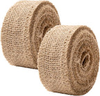 Burlap Fabric Roll - 10 Yards Natural Jute Fabric Ribbon for DIY Gift Wrapping, Craft Projects, Wedding, Christmas Home Decoration (2.5cm, 1 Inch)