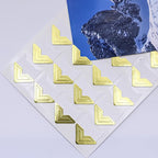240 Pieces Photo Corners Self Adhesive Photo Corner Stickers, Picture Mounting Corners Acid Free Photo Corner for DIY Scrapbook, Album, Picture Frames, Journal Supplies (Gold)