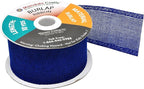 Mandala Crafts Royal Blue Burlap Ribbon 2.5 Inches Wide Jute Ribbons for Crafts - 20 Yds Roll Rustic Burlap Wrap Trim Ribbons for Wreaths Bows Wedding Party Decoration