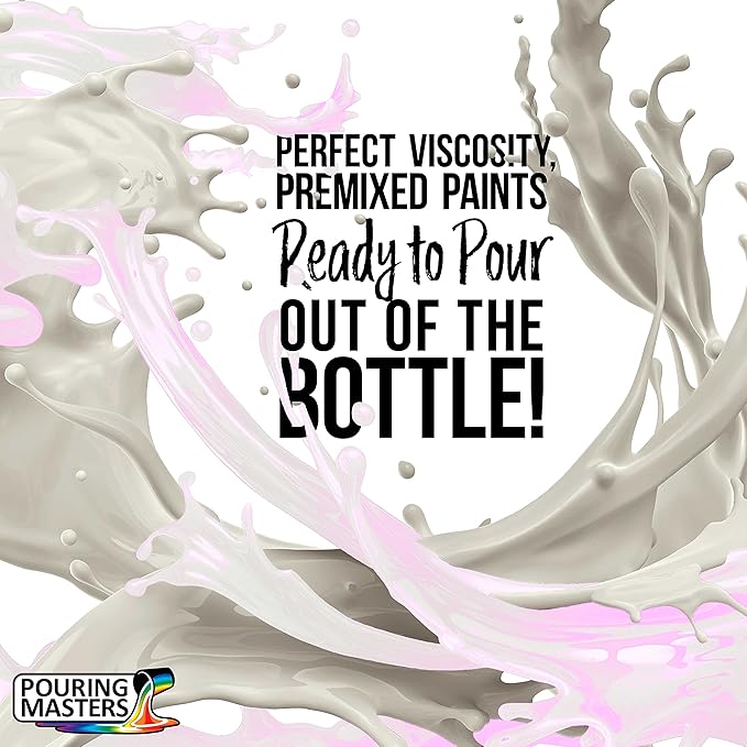 Pouring Masters Violet Interference Pearl Special Effects Acrylic Pouring Paint - Premium 32-Ounce Pre-Mixed Fluid Acrylic Paint - Fluid Art Supplies for Canvas, Wood, Paper, Tile & Rocks