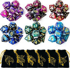 DND Dice Set 42 Pcs Polyhedral Dungeons and Dragons Rolling Dice for D&D RPG MTG Table Games Dice Bulk with Colorful Drawstring Bags and Dice Tray (Star)